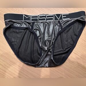 ANDREW CHRISTIAN shinny metallic briefs XL